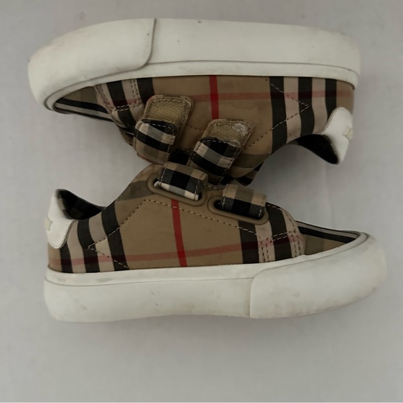 Burberry kid sneakers 24 tan and white - Picture 4 of 7